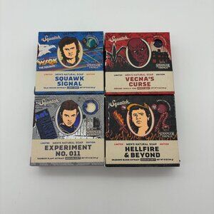 Dr. Squatch Men's Limited Edition STRANGER THINGS Natural Soap Bars, Full Set